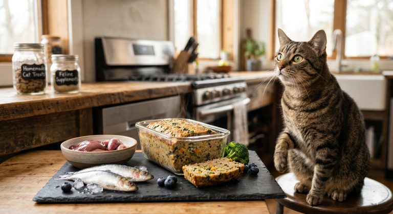 High-Protein Cat Meatloaf: Beef, Turkey, & Sardine Recipe