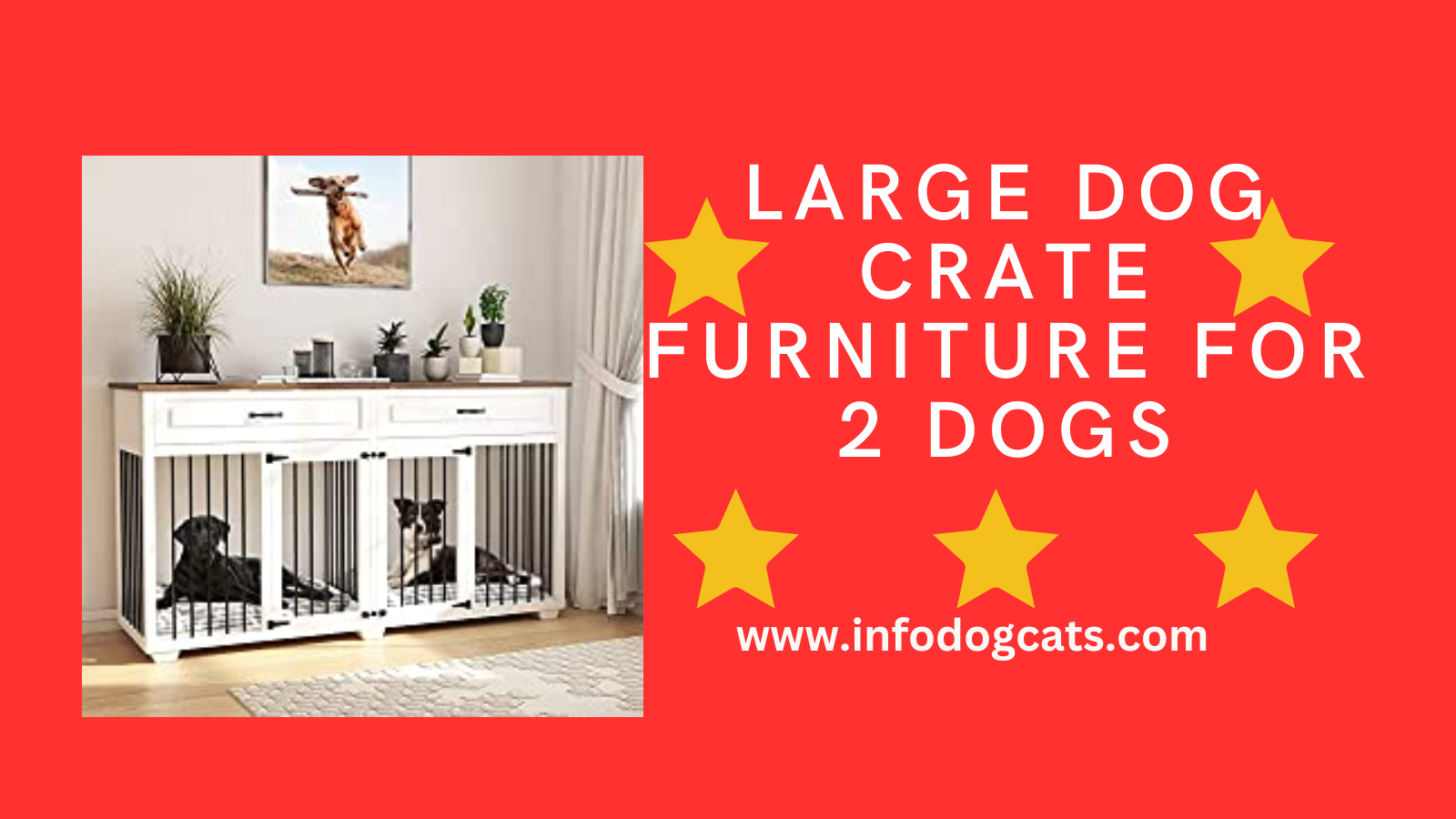A Review of Large Dog Crate Furniture for 2 Dogs