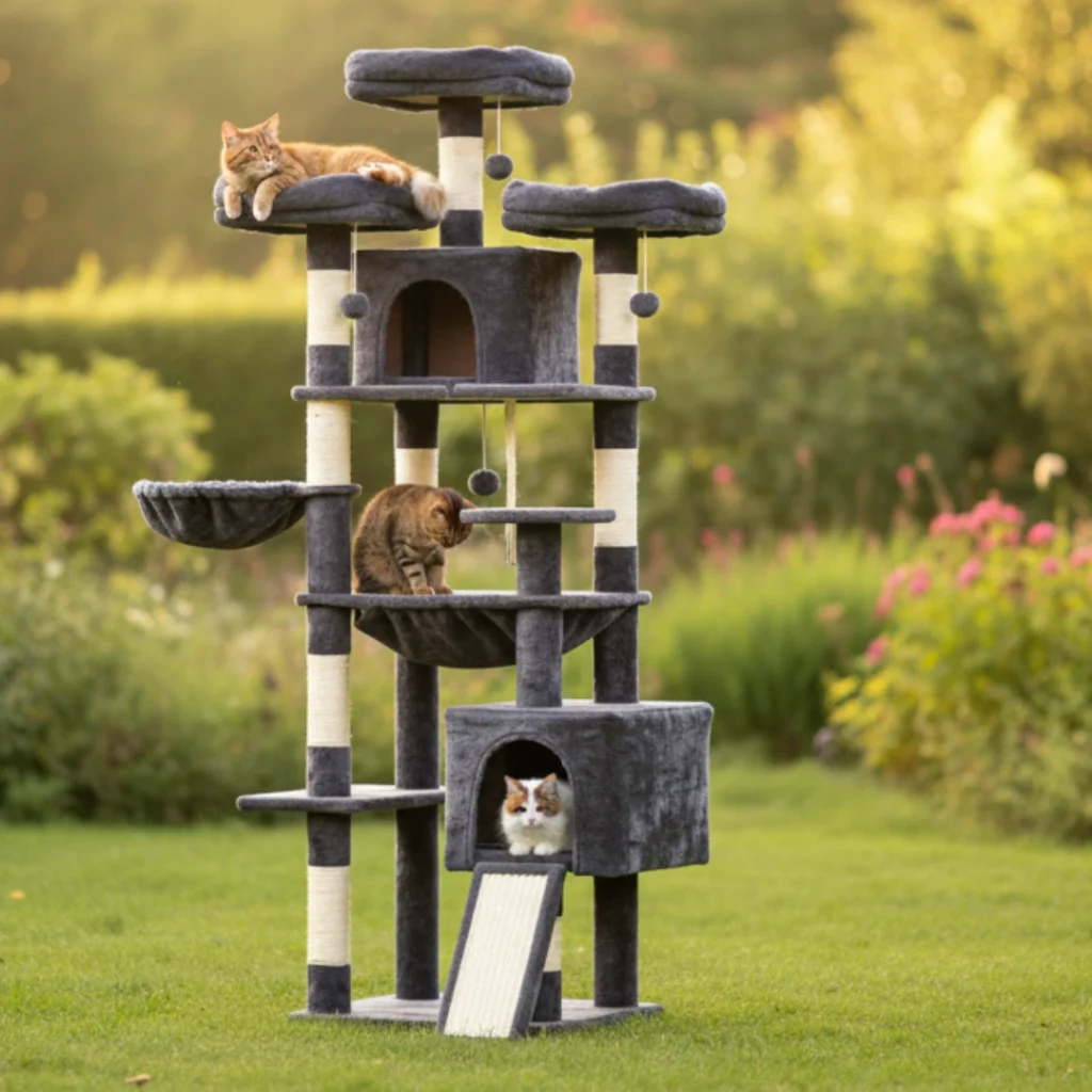 Cotton Candy Tower – Pastel Cat Tree for Stylish Homes